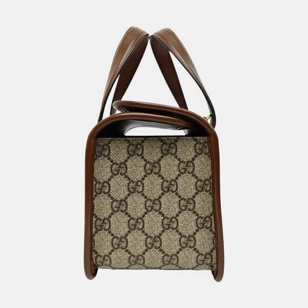 Horsebit 1955 Mini Monogram Coated Canvas Beige