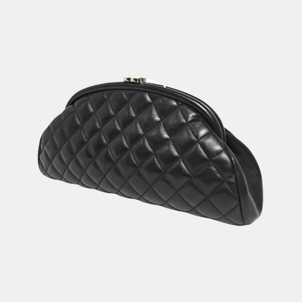 Quilted Lambskin Clutch Black