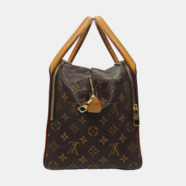 MARAIS MM Monogram Coated Canvas Brown