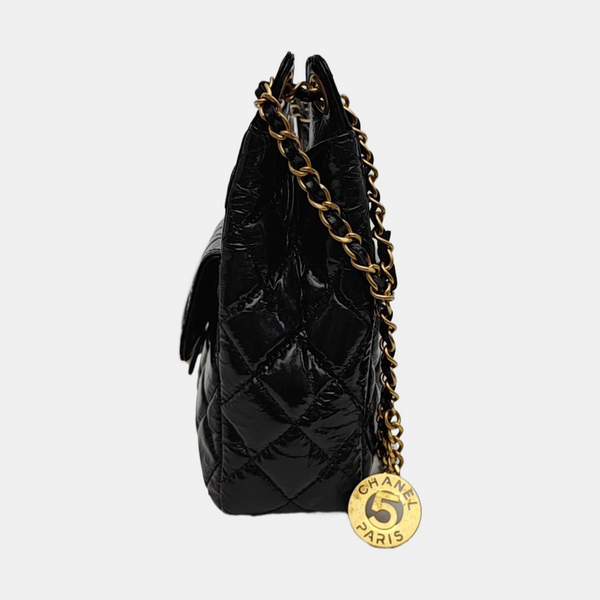 23C HOBO Medium Quilted Calfskin Black