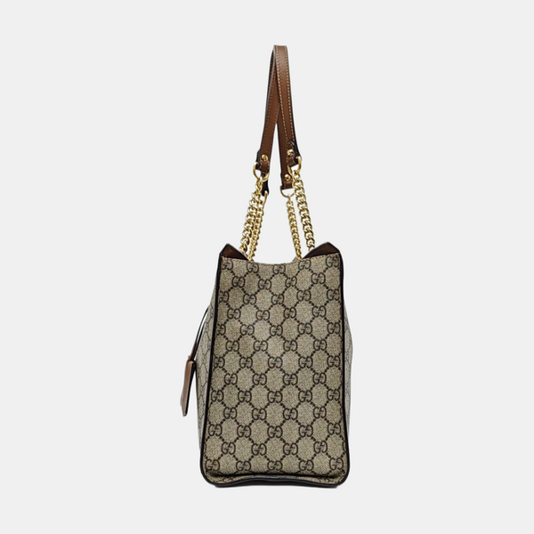 Padlock Medium Monogram Coated Canvas Beige