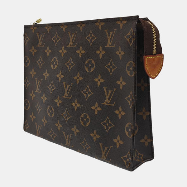 TOILET POCKET 26 Monogram Coated Canvas Brown