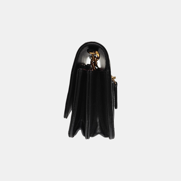 Quilted Lambskin Shoulder Bag Black