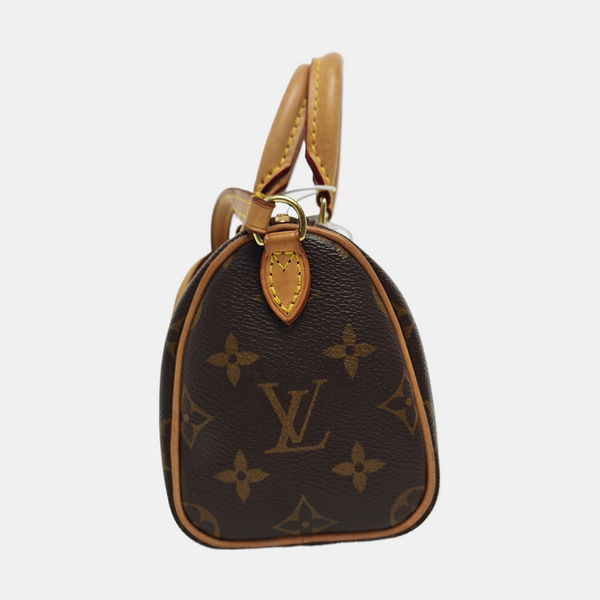SPEEDY Nano Monogram Coated Canvas Brown