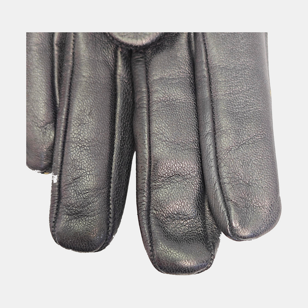 Guantes de piel de cordero negros
