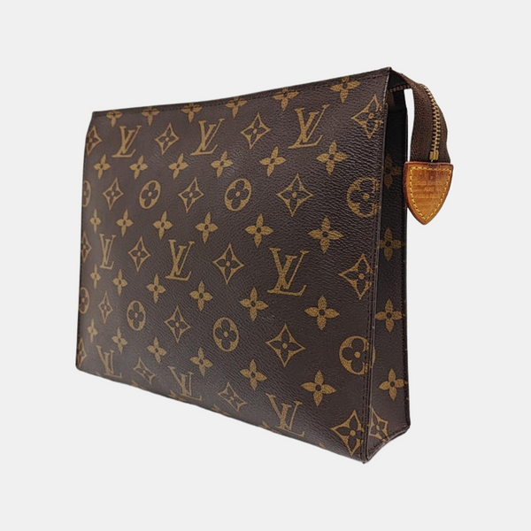 TOILET POCKET 26 Monogram Coated Canvas Brown