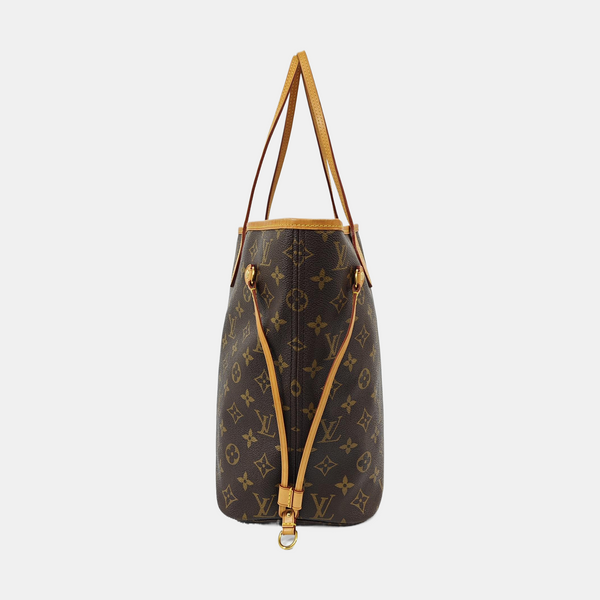 NEVERFULL MM Monogram Coated Canvas Brown