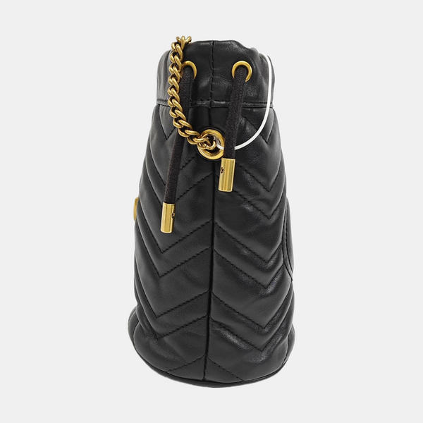 GG Marmont Mini Quilted Calfskin Black