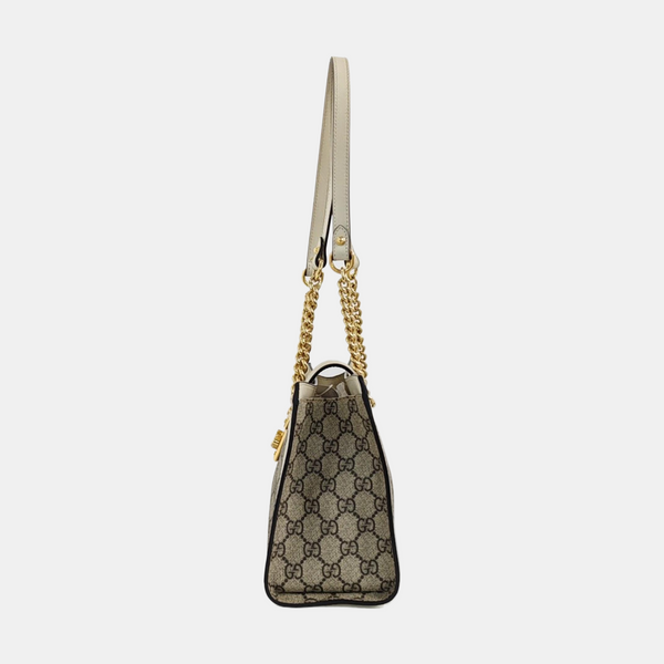 Padlock Small Monogram Coated Canvas Beige