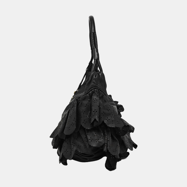 Calfskin Shoulder Bag Black