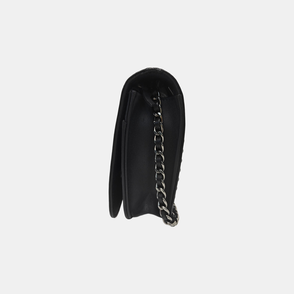 Calfskin Shoulder Bag Black