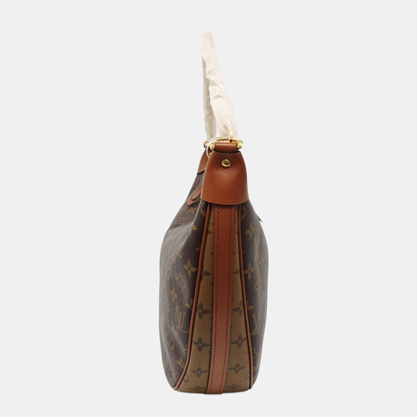 LOOP HOBO Monogram Coated Canvas Brown