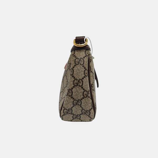 Ophidia Small Monogram Coated Canvas Beige