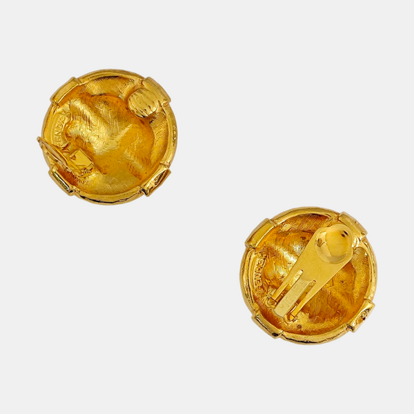 Metal Gold Clip On Earrings
