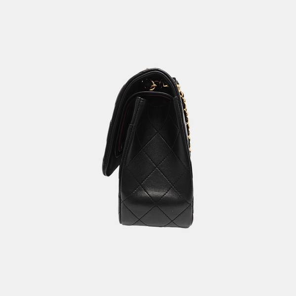 Large Quilted Lambskin Black