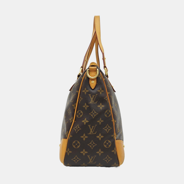 ESTRELA MM Monogram Coated Canvas Brown