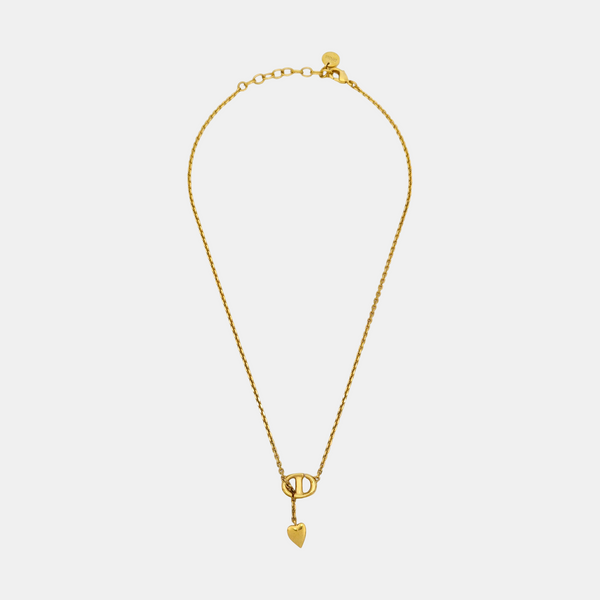 CD Navy Metal Gold Necklace