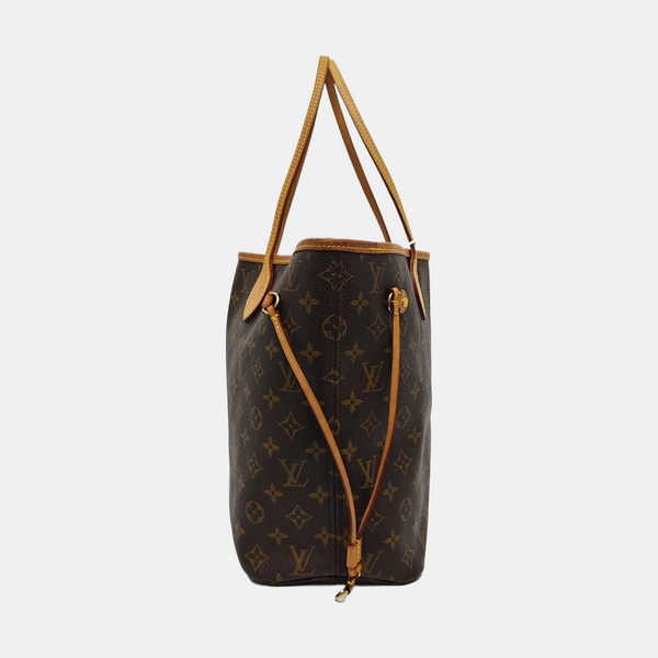 NEVERFULL MM Monogram Coated Canvas Brown