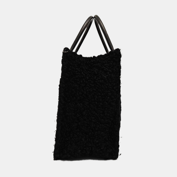 Fabric Top Handle Bag Black