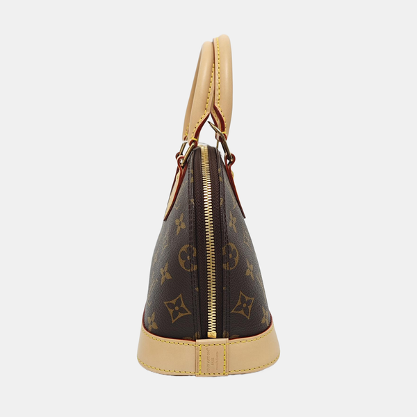 ALMA BB Monogram Coated Canvas Brown