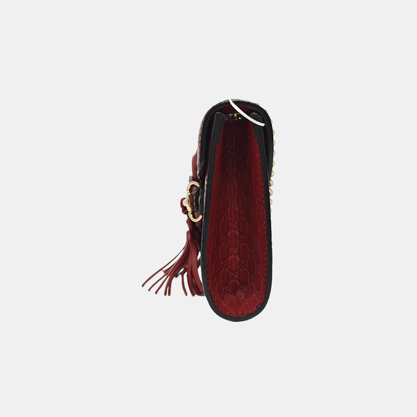 Emily Chain Monogram Calfskin Red