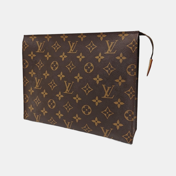TOILET POCKET 26 Monogram Coated Canvas Brown