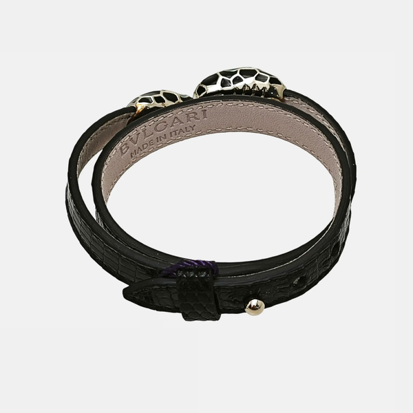 SERPENTI Brass Black Bangle
