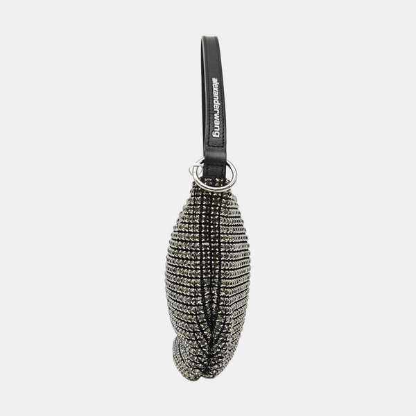 Lab-Grown Diamond Top Handle Bag Black
