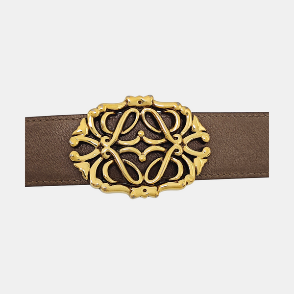 Leather Belt Beige