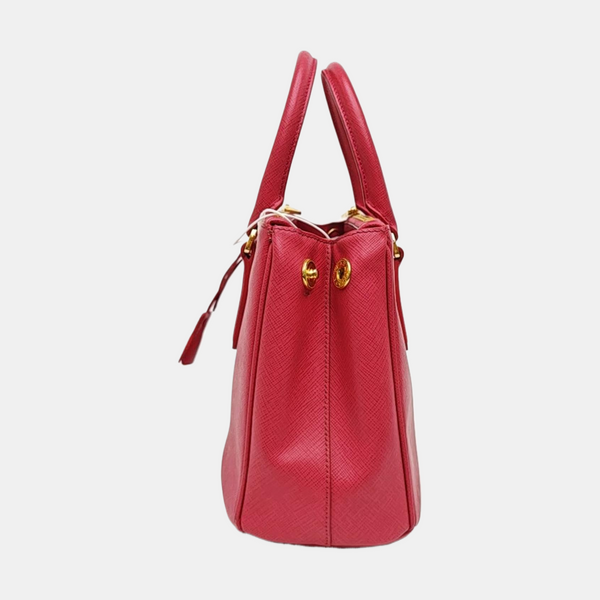 Galleria Small Saffiano Calfskin Red