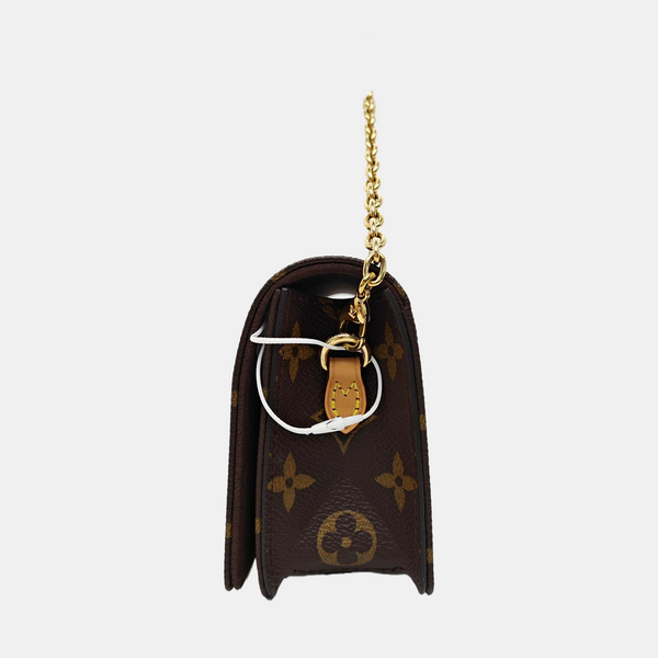 Lily Monogram Coated Canvas Brown