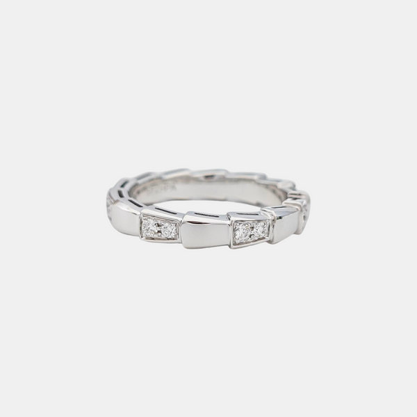 SERPENTI 18k White Gold Silver Ring EU 52