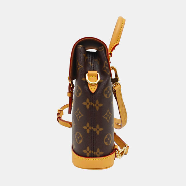 SOHO Mini Monogram Coated Canvas Brown