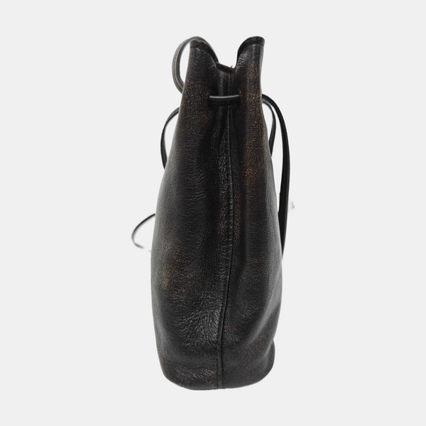 Lambskin Bucket Bag Mini Brown