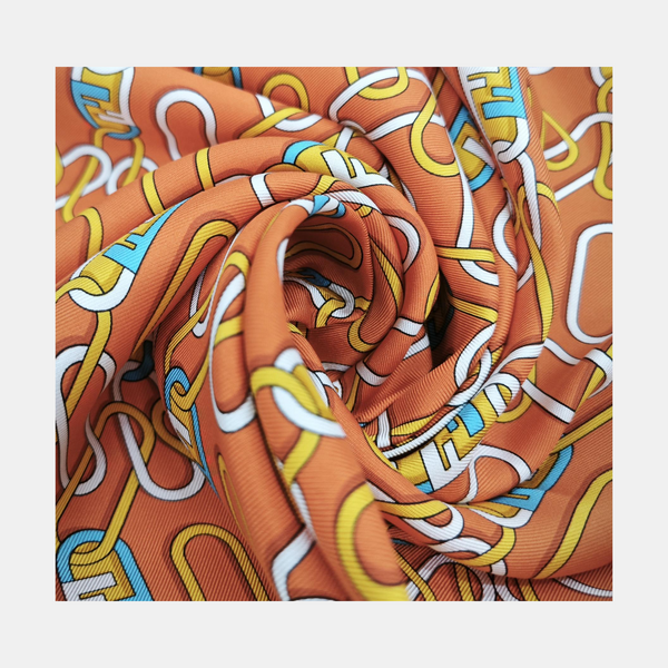 Mulberry Silk Silk Scarf Orange