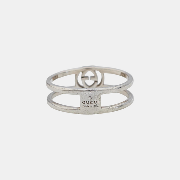 Interlocking G 925 Sterling Silver Ring HK 17