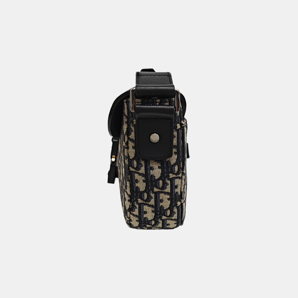 Saddle Mini Lona Monograma Negro