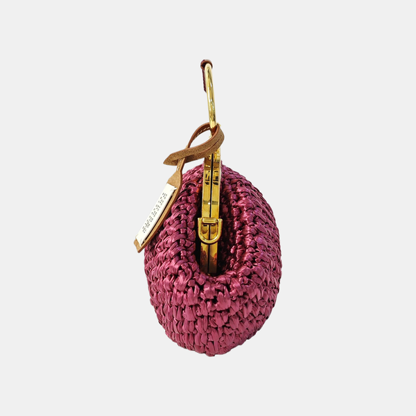 Straw Shoulder Bag Pink