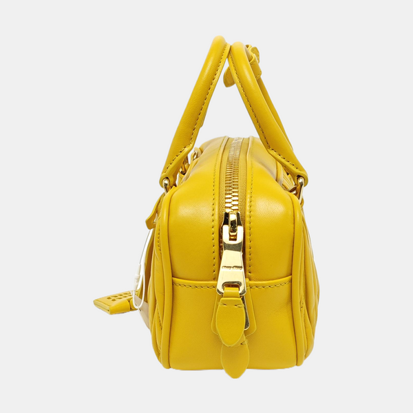 Arcadie Matelassé Small Quilted Lambskin Yellow