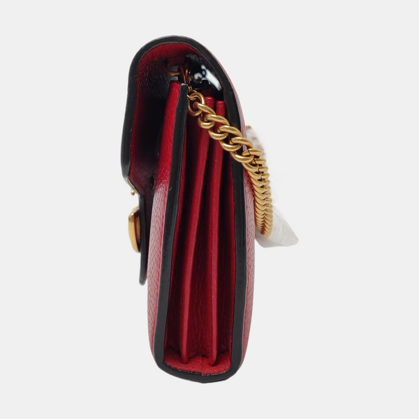 Authenticated pre-owned GG Marmont Mini Calfskin Red - Shoulder Bag at Looply