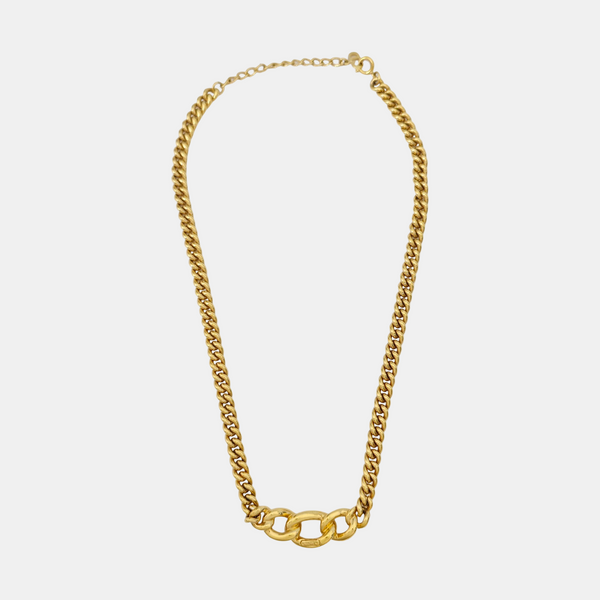 Twist Round Metal Gold Necklace