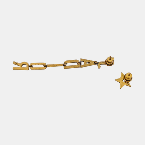 J'adior Metal Gold Stud Earrings