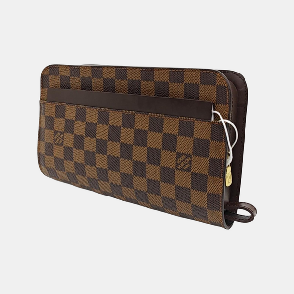 SAINT LOUIS Damier Ebene Coated Canvas Brown