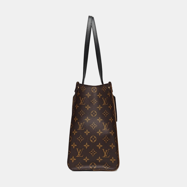 ONTHEGO MM Monogram Coated Canvas Brown