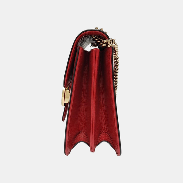 Interlocking G Small Calfskin Red