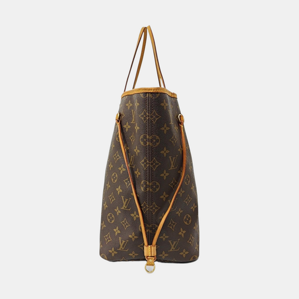 NEVERFULL GM Monogram Coated Canvas Brown