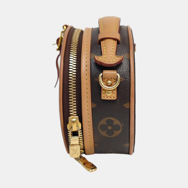 BOITE CHAPEAU Mini Monogram Coated Canvas Brown
