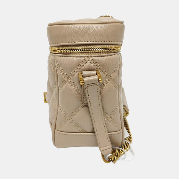 80'S VANITY Quilted Calfskin Beige