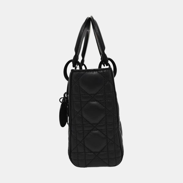 Lady Dior Mini Cannage Lambskin Black