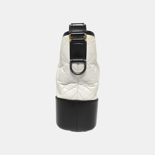 GABRIELLE Medium Quilted Calfskin White